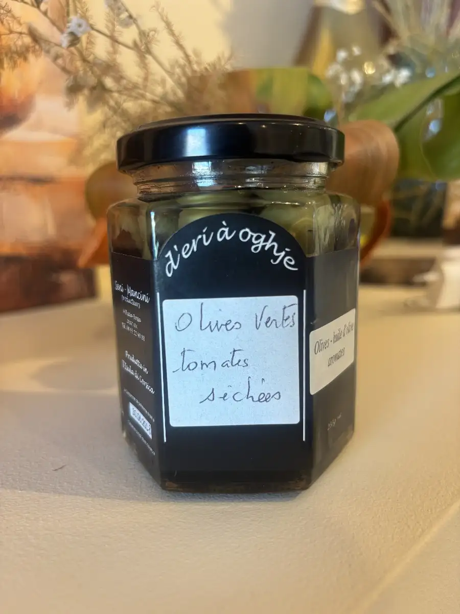 Olives vertes tomates séchées