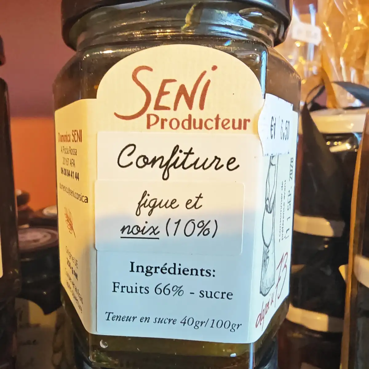 Confiture figues et noix